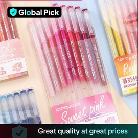Gel Ink Pen Set, 1 Set 0.5mm Fine Tip Pen, Quick Dry Waterproof Drawing Pen, Office Stationery & Supplies for Students Home School Dormitory, Creative Writing Pen, Pastel Color Multifunctional Stationery:_1 Set_Lipstick Red Series - 9pcs/set