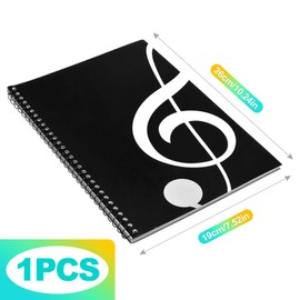 KornaDoz 100 Pages Music Notebook, 10.24x7.5 Inch Staff Paper for Music Composition, Blank Sheet & Manuscript Paper for Songwriters, Musicians & Students