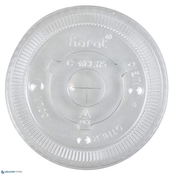 Karat C-KCL115 115mm PET Flat Lids - (Case of 1000)