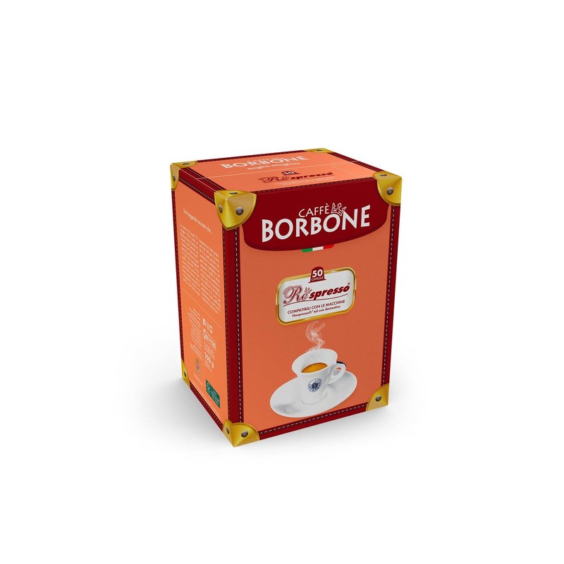 Caffè Borbone Black Blend Nespresso Compatible Espresso Coffee Pods, 50