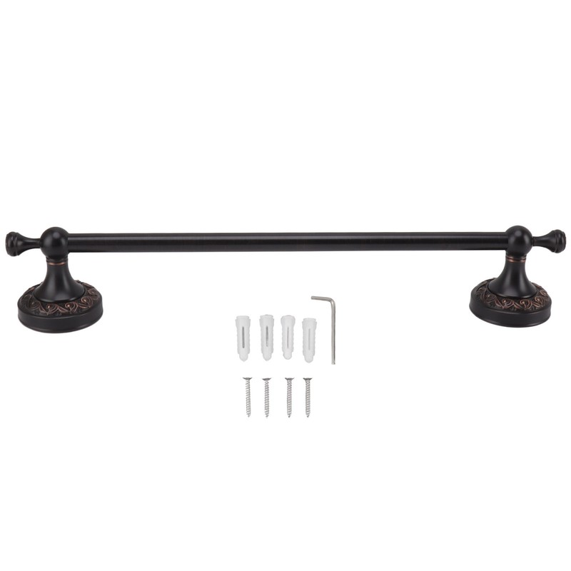 Towel Bar Copper Retro Space Saving 40CM Multifunctional Tilt Proof