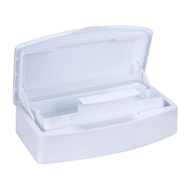(White) - Nail Tools Plastic Disinfection Box Beauty Tool Disinfection Tray Disinfection Box- (White)