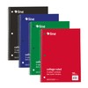 C-Line 3-Subject Notebook, College Ruled, 1 Notebook, Color May Vary