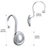Chrome Shower Curtain Hooks Rings, Decorative Silver Shower Hook for