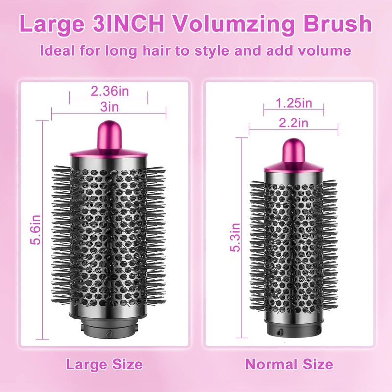 ZEPHBLOW Large Round Volumizing Brush for Dyson Airwrap, Large Round