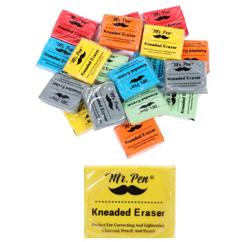 Mr. Pen- Kneaded Eraser Bulk, 18 Pack, Colorful, Kneaded Erasers