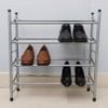 Home Basics Expandable 4 Tier Steel Shoe Rack, Chrome (1)