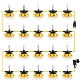 200FT Construction String Lights LED Industrial Grade Best for Construction Sites, Renovation, Walkways,Patio，Mine cave, Outdoor, and Other Outdoor Lighting Solutions Use,Free for Climbing Hook