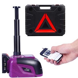 FEANISIFEI Electric Car Jack Hydraulic Cordless Remote Control 5 Ton 18V with Small Portable Cordless Floor Jack Lift Automotive for SUV Sedan Vehicle MPV Car Change Tire Emergency Repair Tyre Purple