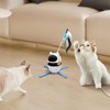 Nobleza 3-in-1 Cat Laser Toy with Feather Trackball, Rechargeable Pet