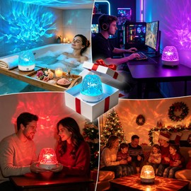 Ocean Wave Projector, Water Ripple Aurora Projection Lamp Northern Lights