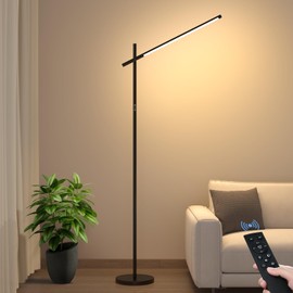 LED Corner Floor Lamp, 360°Rotating Head, Super Bright 1800LM Dimmable Minimalist Floor Lamps with Remote Control,3000K-6000K Modern Corner Light,67" Tall Standing Lamp for Living Room,Bedroom,Office