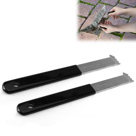 2 Pcs Paver Removal Tool Set with Double Joint Scraper, Micro-Tooth Groove & Non-Slip Rubber Handle - Perfect for Lawn,Garden,Brick,Patio, Block & Paver Replacement.