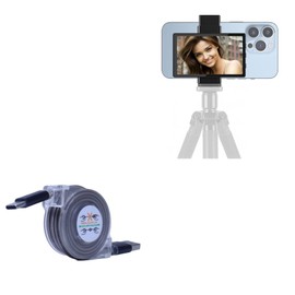 BoxWave Cable Compatible with OmniMaster PH01 Pro Vlog Monitor (3.9 in) - miniSync - USB-A to USB Type-C, Retractable Cable 5 Pre-Set Lengths Avoid Tangles