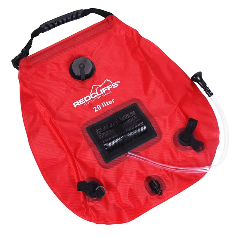 Tool & Tree Solar Camping Shower in Red, 20 Litres,