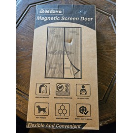 Mdavo Mesh Screen Door w/Magnetic Closure Pet Friendly Keeps Bugs Out Fits Door 38"x82