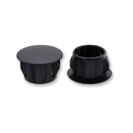 VictorsHome Hole Plugs Plastic 13mm (1/2") Fit for 12.5-13mm Diameter Locking Hole Tube, Flush Type Panel Insert End Caps Fastener Cover for Kitchen Cabinet Furniture Black 50pcs