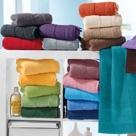 Erwin Müller Karlsruhe Hand Towel 100% Cotton Anthracite Size 50 x 100 cm Extremely Absorbent, Lightweight, Fluffy Soft, Skin Flattering (Other Colours)