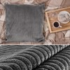 ANRO Decorative Cushion Cover Corduroy Dark Grey 50 x 50