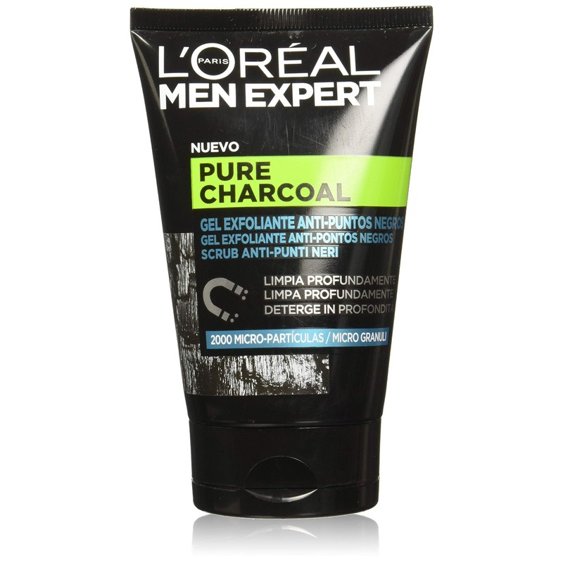 Men Expert Gel Exfoliante Anti-Puntos Negros Pure Charcoal con Carbón