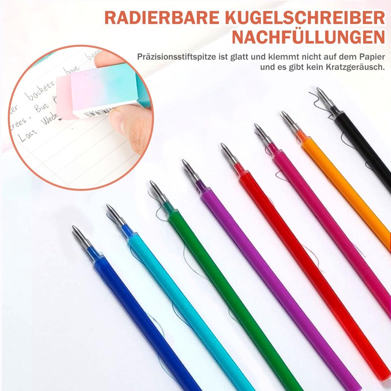 Pack of 24 Erasable Ink Gel Pens, Refills Compatible with