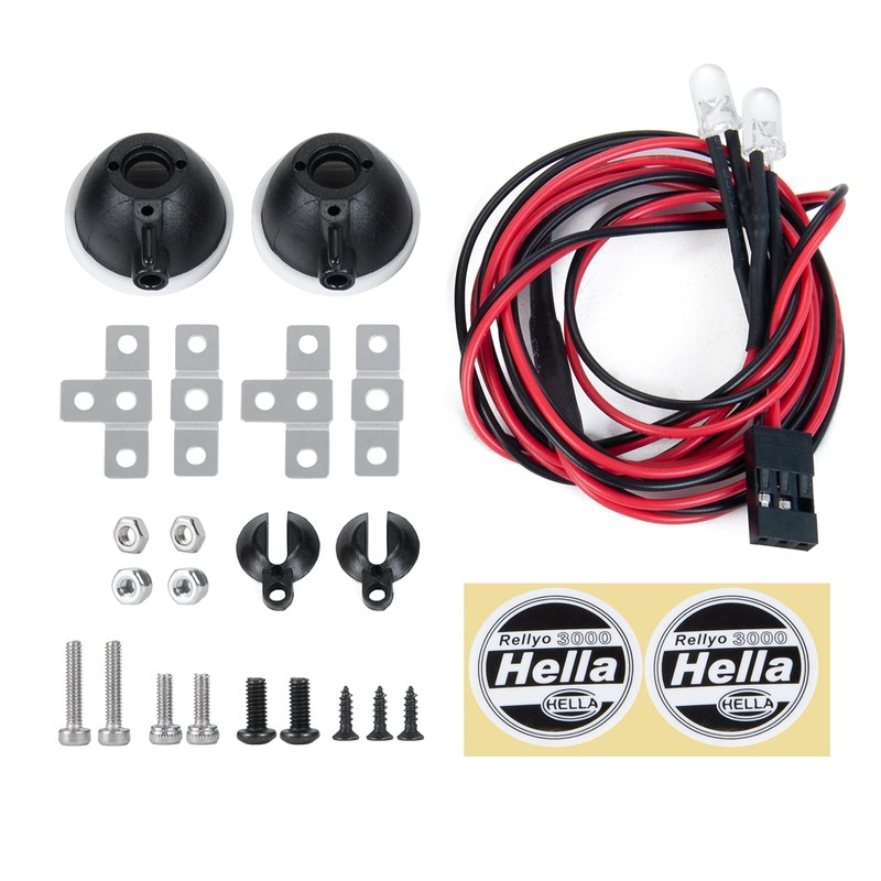 AXspeed 2pcs RC Light Headlight Spotlight for Trx4 TRX6 SCX10