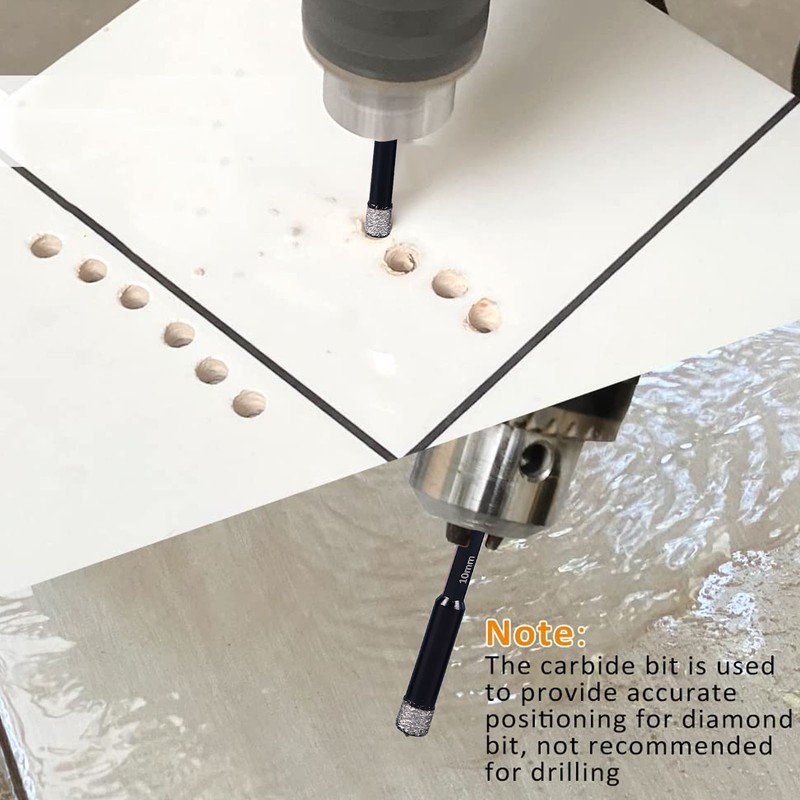 6Pcs Dry Diamond Drill Bit Kit 8 10 12 14