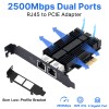 Intel 2.5G PCIE RJ45 Port Network Card Gigabit Ethernet LAN