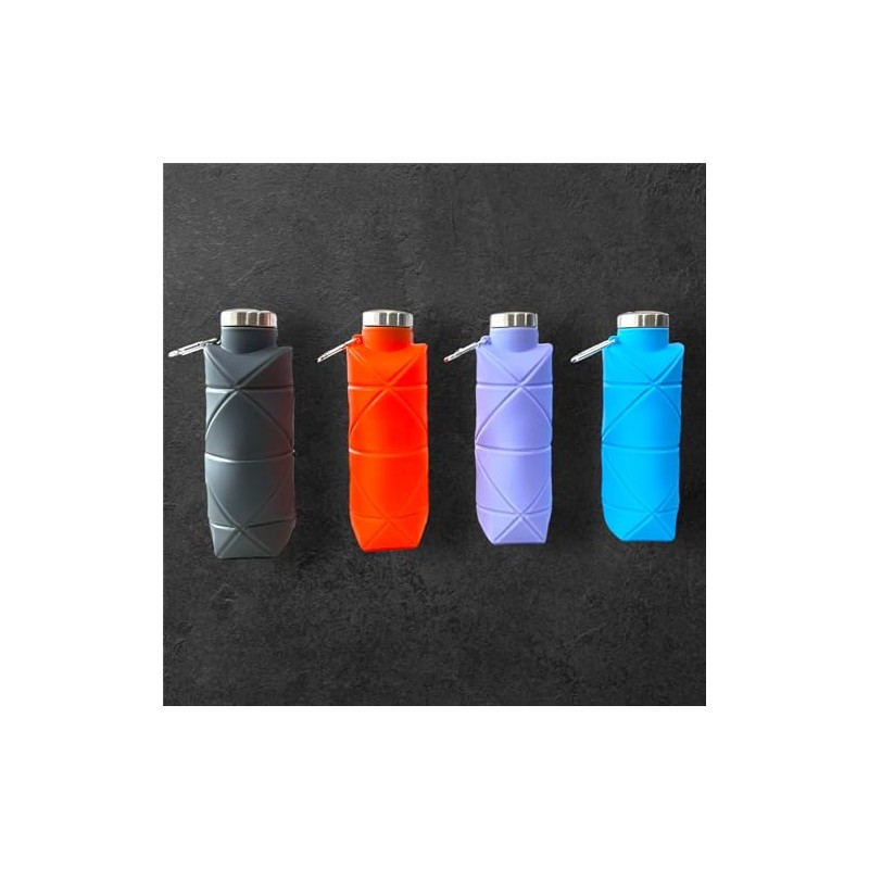 Botella de Agua Plegable de Silicona Set de 3 Piezas