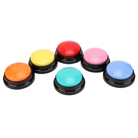 Pack of 6 Dog Recording Buttons, Multifunctional, Portable 30 Second Recording Button, Writeable Buttons for Cats, Dogs, Communication, Pet Training Buzzer