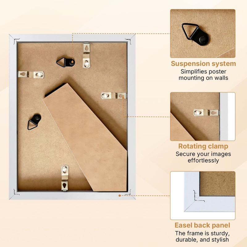 SDLDEER 5x7 Picture Frame White Set of 4, Display Pictures