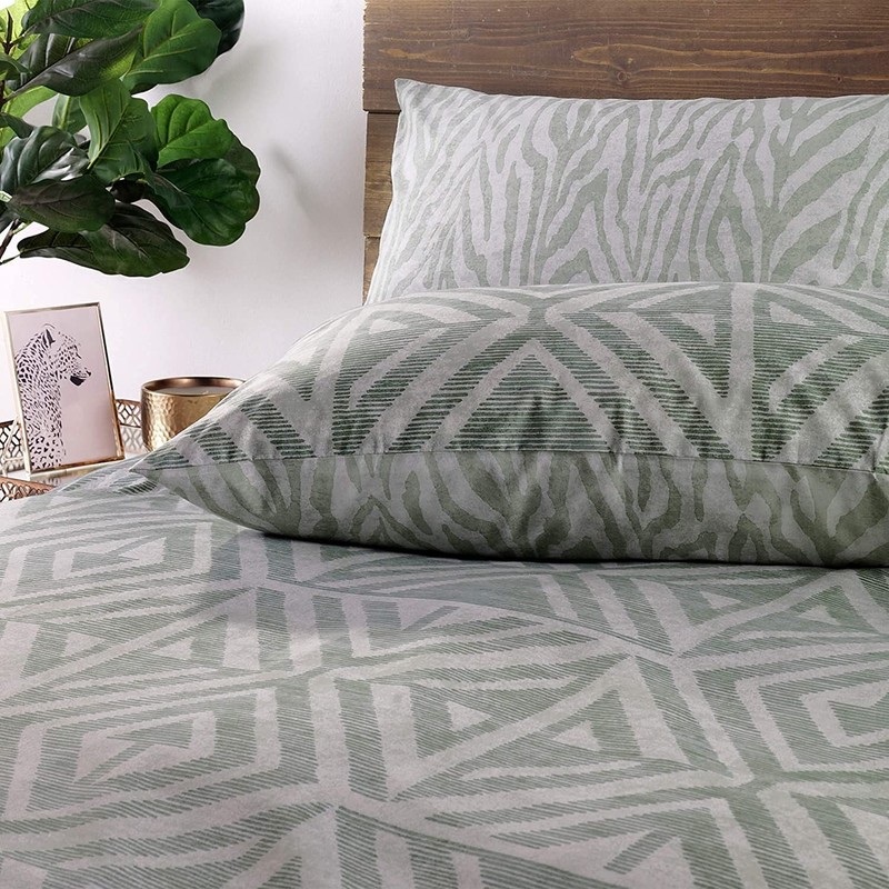 furn. Tanza Duvet Cover and Pillowcase Set, Terracotta, Double
