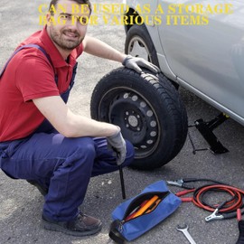 Tragbare Werkzeugtasche,2 PCS Werkzeugtasche Oxford Segeltuch Wasserdichte Verschleißfeste Toolbag mit Reißverschluss Mehrzweck Organizer für Schraubendreher, Elektriker & Schreiner(25 * 10 * 10 cm)