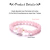 Jovivi Cat Crystal Bracelets for Womens,Natural Rose Quartz Gemstone Healing