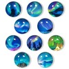 WELANE Glass Fridge Mangets, 10 PCS Aurora Crystal Magnetic Fridge
