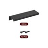 sourcing map Cabinet Finger Edge Pull, 6pcs 120mm/4.72 Aluminum Alloy