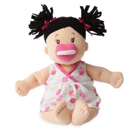 Manhattan Toy Baby Stella Black Hair Soft First Baby Doll, 15-Inch