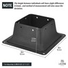 2PCS 4x4 inch Post Base, LAVANE Heavy Duty Powder-Coated Steel
