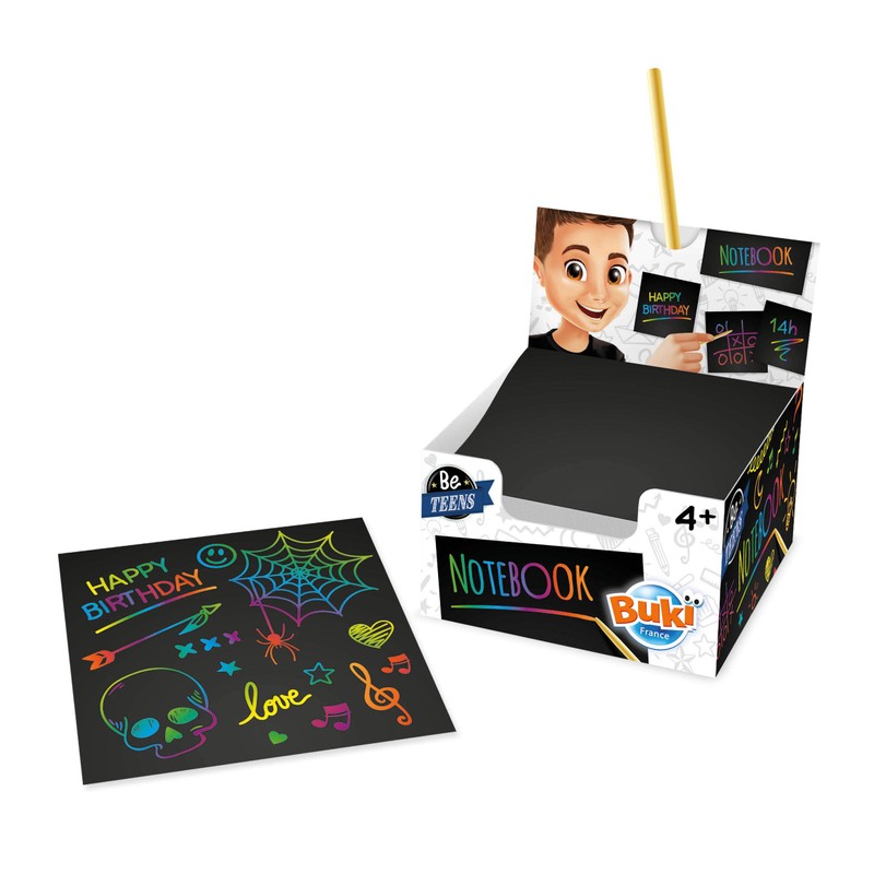 Buki NB001 Scratch Paper Notepad, Scratch Art, Notebook