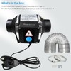 3 Inch Inline Duct Fan with Variable Speed Controller &