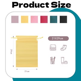 Zhooooonglf Multicolor Set of 12 Waterproof Drawstring Bag PE Plastic Folding Travel Storage Use Combine Travel Shoe Bag Waterproof Trip Bags Clothes Drawstring Shrinkable Closure Luggage