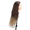 Blonde Gray Gradient Wig Hair Mannequin Head Hairdressing Styling Training