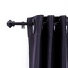 Thestoa Curtain Rods for Windows 32-48 inch, 5/8"Black Curtain Rods
