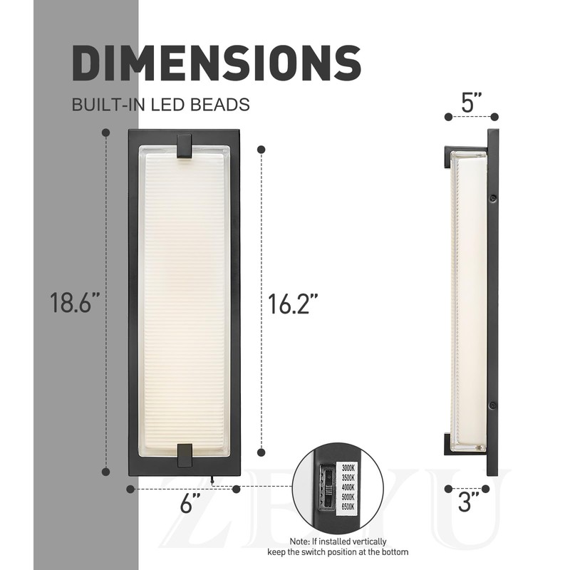 zeyu LED Indoor Wall Sconce, 20W Modern Dimmable Wall Mount