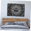 Ciieeo Simple Sun Pattern Wall Tapestry Hanging Decor for Living