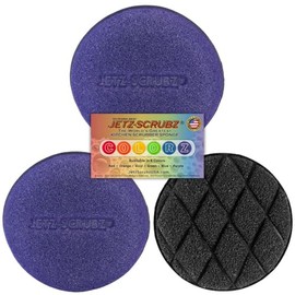 Jetz Scrubz Fashionable Scratch-Free Round Kitchen Scrubber Sponge (3-Pack) (Purple)