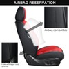TIEHESYT Leather Seat Covers Front Pair with Lumbar Support, Breathable