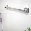 Pushloc Wall Mounted Double Edge Suction Towel Rail, Chrome, No