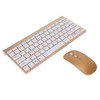 Smart Wireless Keyboard Mouse Kit Silent LED Indicator Waterproof Power