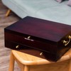 GENRICE Wooden Silverware Chest without Silverware Double-layer, Silverware Box Storage